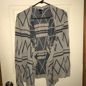 Tan and light grey cardigan